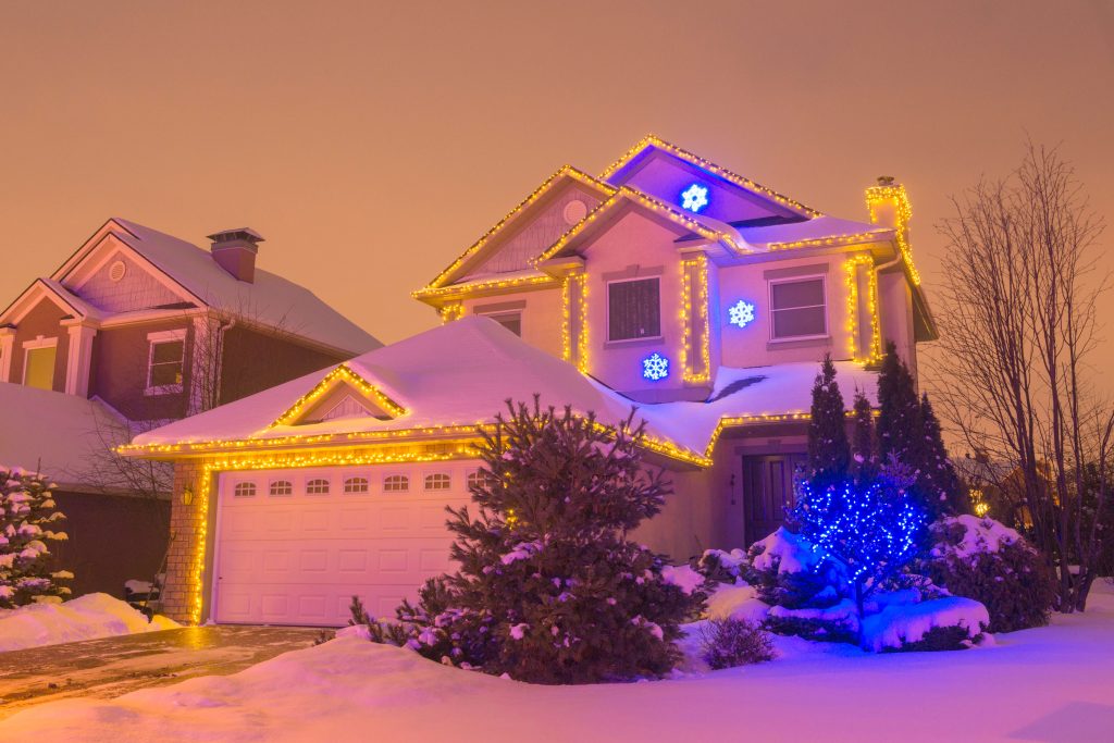 lights on house